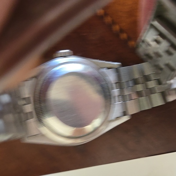 Rolex Stainless Steel w 18K White Gold Bezel 31 Jewel Watch w Receipts, Box, etc - Picture 7 of 9